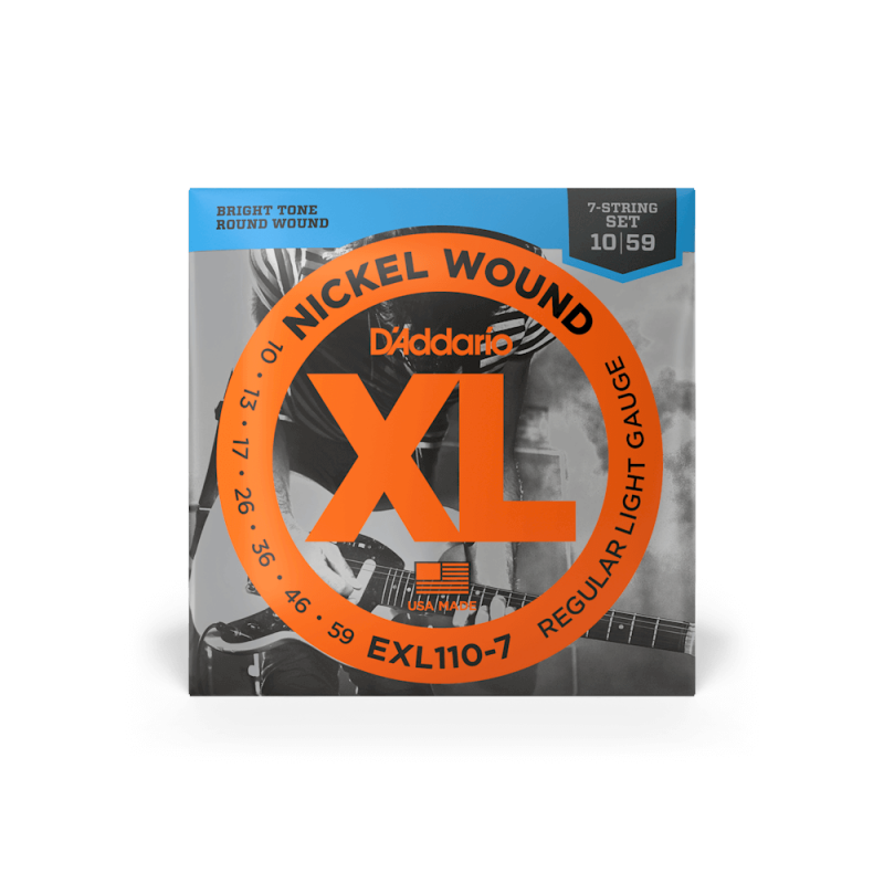 Набор струн D'ADDARIO EXL110-7 XL NICKEL WOUND REGULAR LIGHT 7-STRING (10-59)
